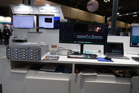 Facilis Technology スイッチレス4K編集ストレージ展示の様子